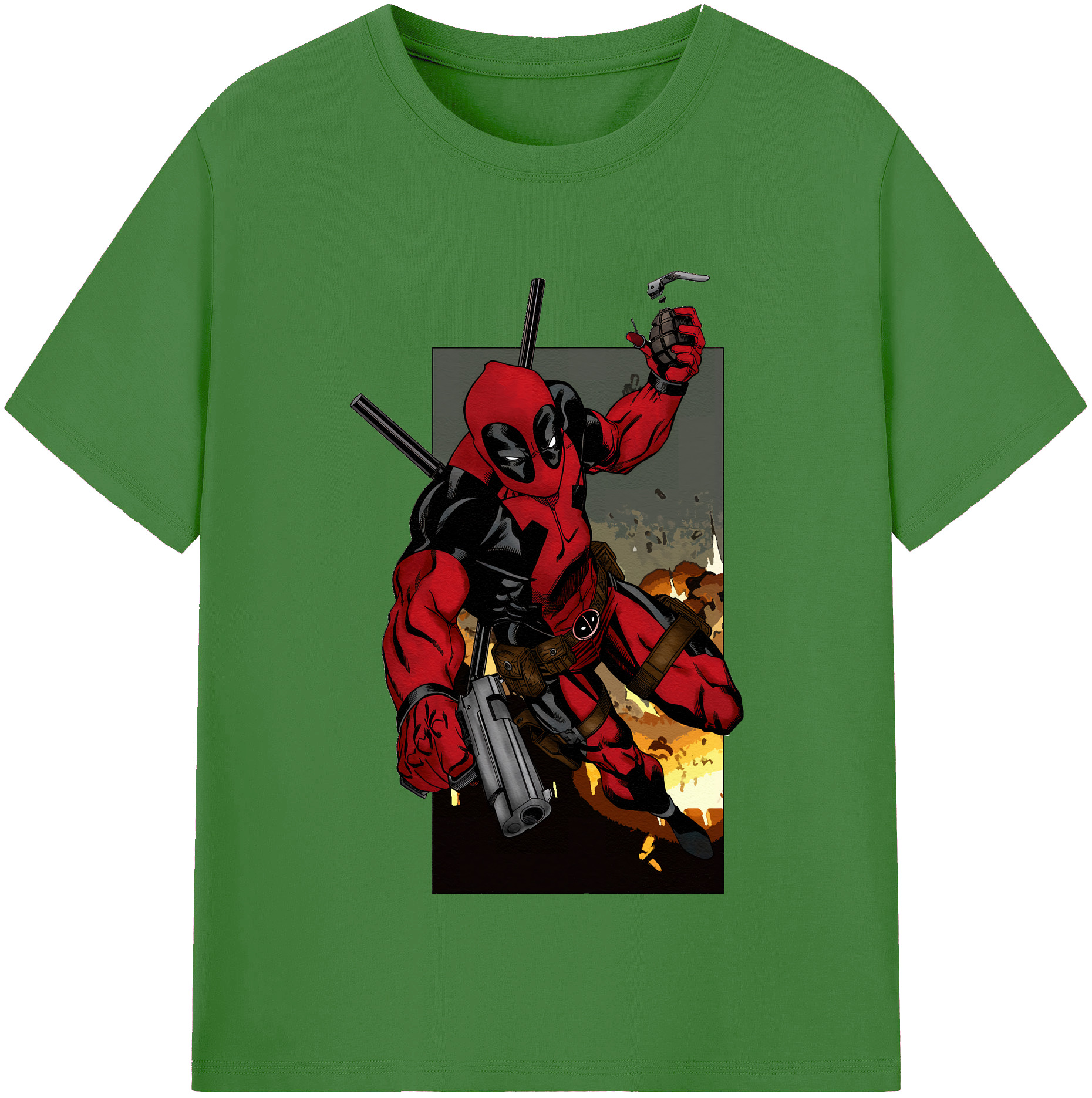 （画像用） Deadpool デッドプール レディースカジュアルプリントTシャツ（綿100％）